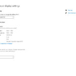 Windows 10 Advanced display settings